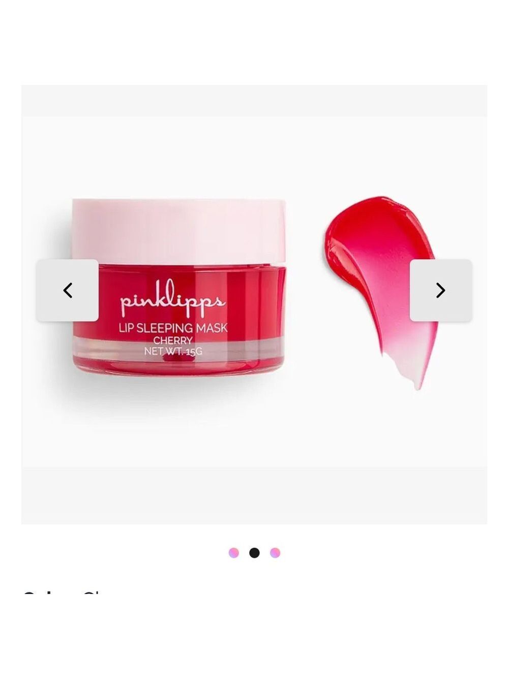 Pinklipps Cherry Lip Sleeping Mask New In Box